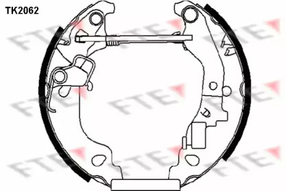 Комлект тормозных накладок FTE TK2062