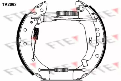 Комлект тормозных накладок FTE TK2063