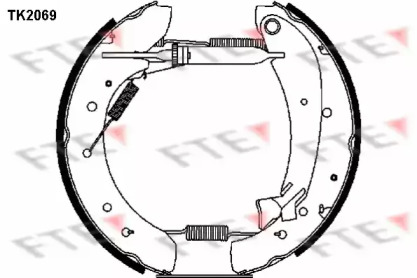 Комлект тормозных накладок FTE TK2069