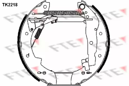 Комлект тормозных накладок FTE TK2218