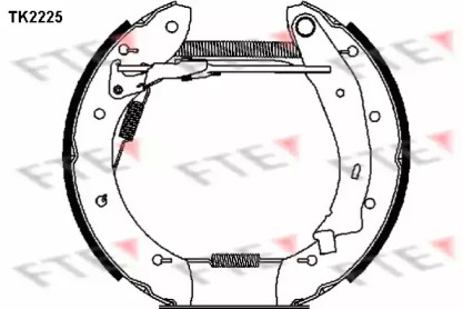 Комлект тормозных накладок FTE TK2225