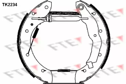 Комлект тормозных накладок FTE TK2234