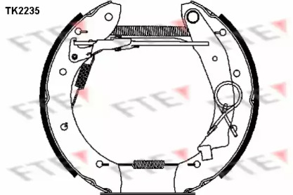 Комлект тормозных накладок FTE TK2235