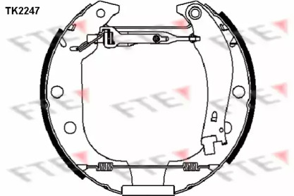 Комлект тормозных накладок FTE TK2247