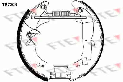 Комлект тормозных накладок FTE TK2303