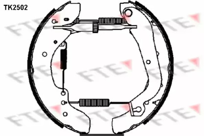 Комлект тормозных накладок FTE TK2502