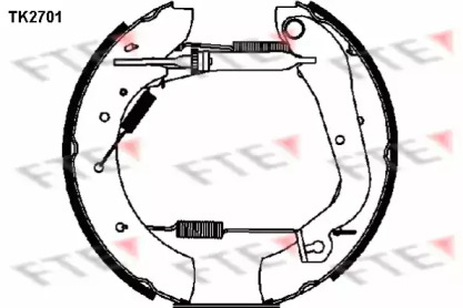 Комплект тормозных колодок FTE TK2701