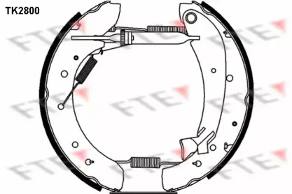 Комлект тормозных накладок FTE TK2800