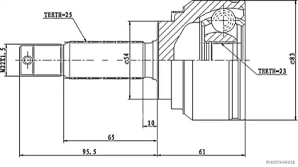 Шарнирный комплект HERTH+BUSS JAKOPARTS J2825004