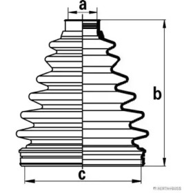 Комплект пыльника HERTH+BUSS JAKOPARTS J2862009