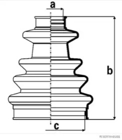 Комплект пыльника HERTH+BUSS JAKOPARTS J2863018