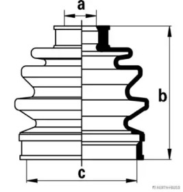 Комплект пыльника HERTH+BUSS JAKOPARTS J2864002