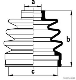 Комплект пыльника HERTH+BUSS JAKOPARTS J2864013