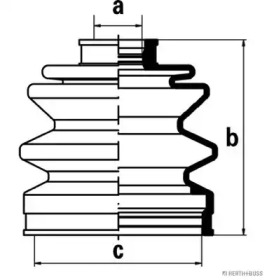Комплект пыльника HERTH+BUSS JAKOPARTS J2865003