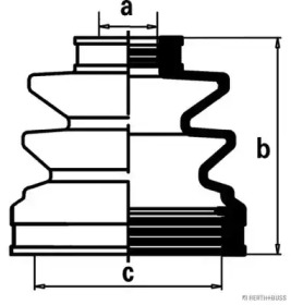 Комплект пыльника HERTH+BUSS JAKOPARTS J2880502