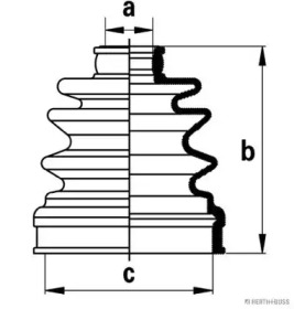 Комплект пыльника HERTH+BUSS JAKOPARTS J2884023