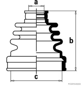 Комплект пыльника HERTH+BUSS JAKOPARTS J2888012