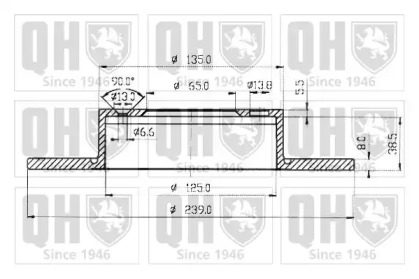 Тормозной диск QUINTON HAZELL BDC1013