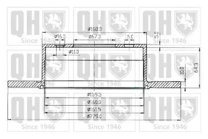 Тормозной диск QUINTON HAZELL BDC1017