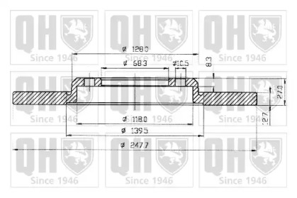 Тормозной диск QUINTON HAZELL BDC1019