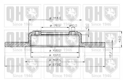 Тормозной диск QUINTON HAZELL BDC1064