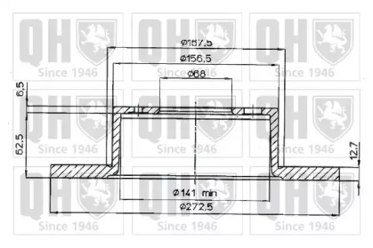 Тормозной диск QUINTON HAZELL BDC1069