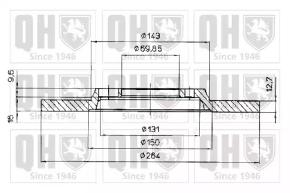 Тормозной диск QUINTON HAZELL BDC3107