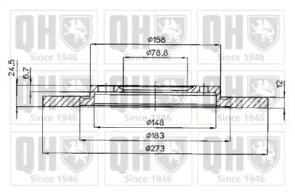 Тормозной диск QUINTON HAZELL BDC3156