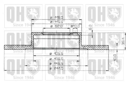 Тормозной диск QUINTON HAZELL BDC3167