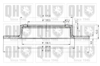 Тормозной диск QUINTON HAZELL BDC3200