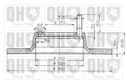 Тормозной диск QUINTON HAZELL BDC3214