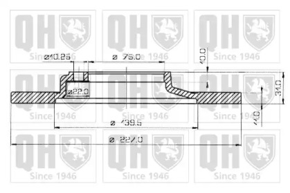 Тормозной диск QUINTON HAZELL BDC3217