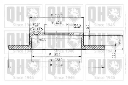 Тормозной диск QUINTON HAZELL BDC3240