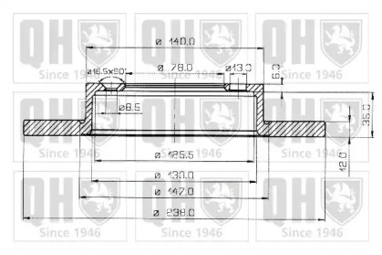 Тормозной диск QUINTON HAZELL BDC3246