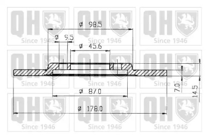 Тормозной диск QUINTON HAZELL BDC3271