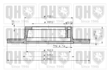 Тормозной диск QUINTON HAZELL BDC3283