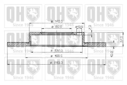 Тормозной диск QUINTON HAZELL BDC3285