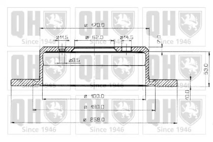 Тормозной диск QUINTON HAZELL BDC3288