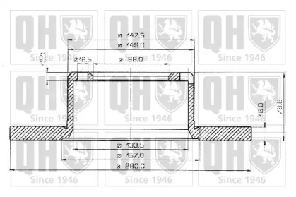 Тормозной диск QUINTON HAZELL BDC3305