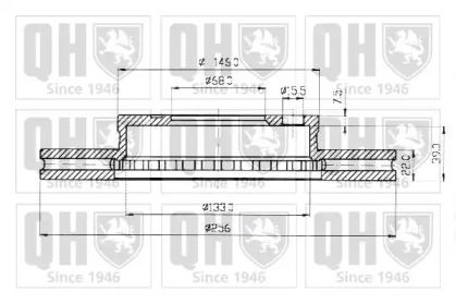 Тормозной диск QUINTON HAZELL BDC3317