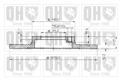 Тормозной диск QUINTON HAZELL BDC3334