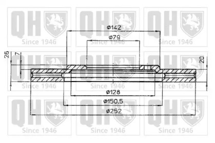 Тормозной диск QUINTON HAZELL BDC3335