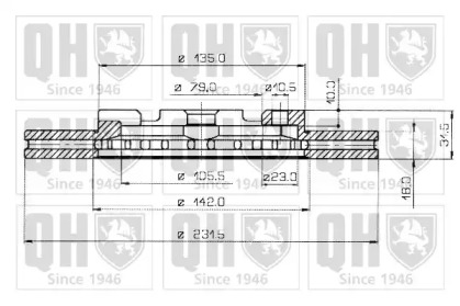 Тормозной диск QUINTON HAZELL BDC3359