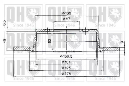 Тормозной диск QUINTON HAZELL BDC3422