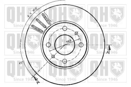 Тормозной диск QUINTON HAZELL BDC3435