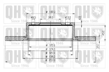 Тормозной диск QUINTON HAZELL BDC3440