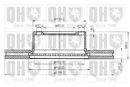 Тормозной диск QUINTON HAZELL BDC3443