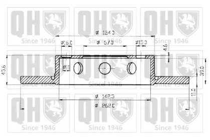 Тормозной диск QUINTON HAZELL BDC3444