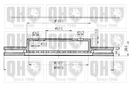 Тормозной диск QUINTON HAZELL BDC3445