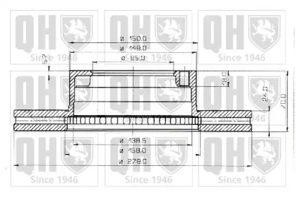 Тормозной диск QUINTON HAZELL BDC3450